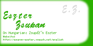 eszter zsupan business card